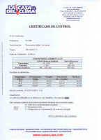 Certificado calibración temperatura 3 puntos