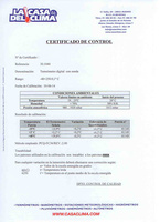Certificado calibración temperatura 3 puntos